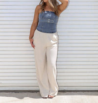 Emory Park - Buckle Up Denim Top