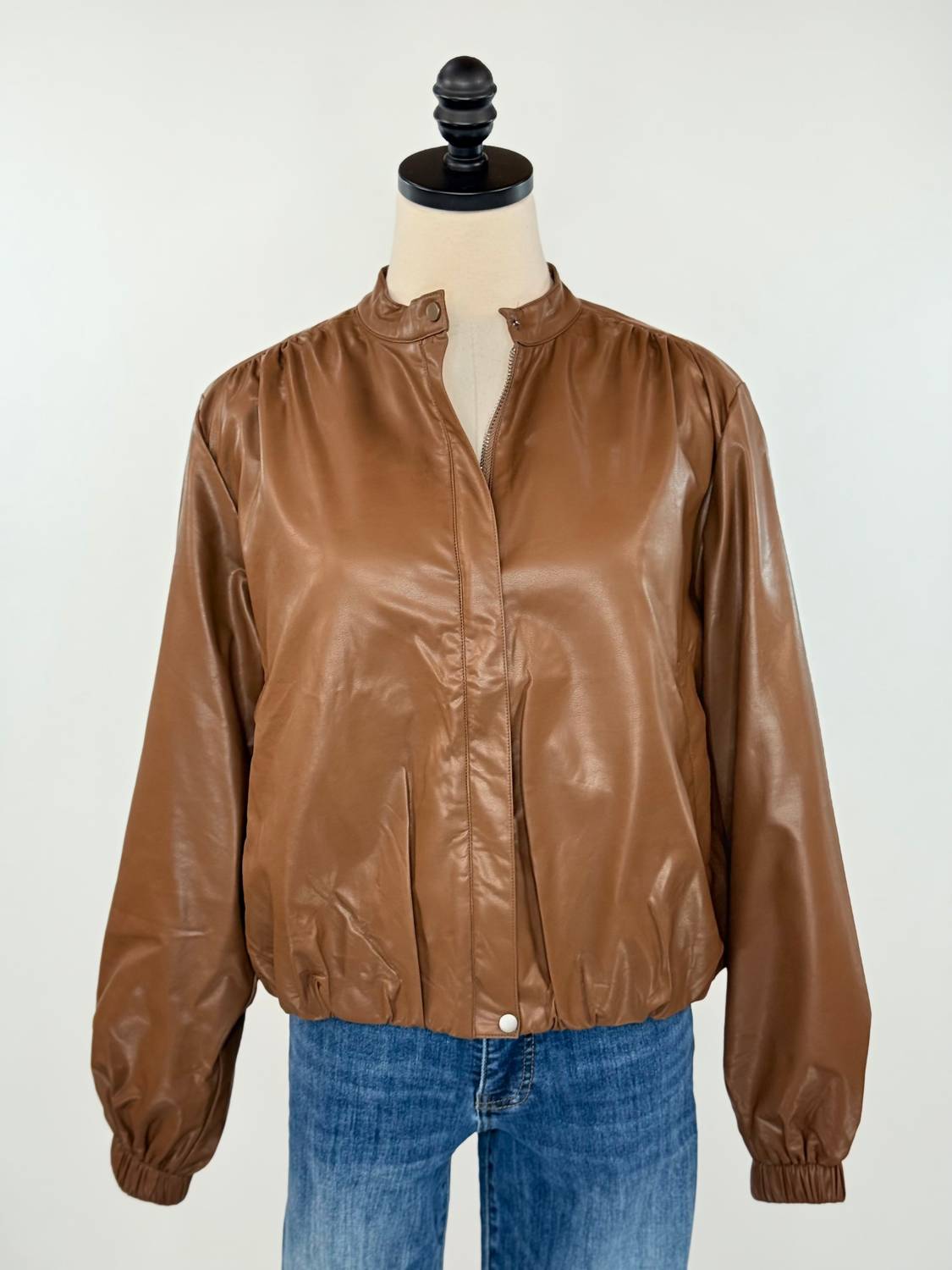 Pinch - Rebel Glow Faux Leather Bomber Jacket