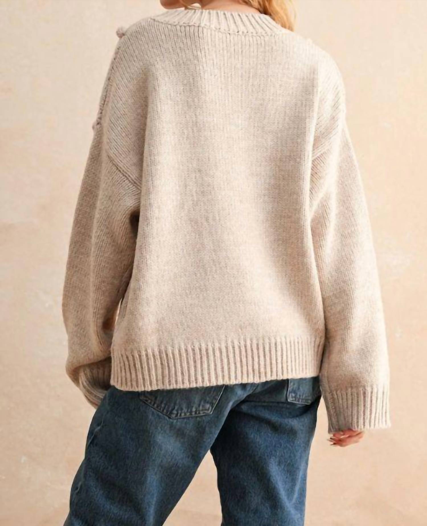 Miou Muse - Cherry Trim Sweater