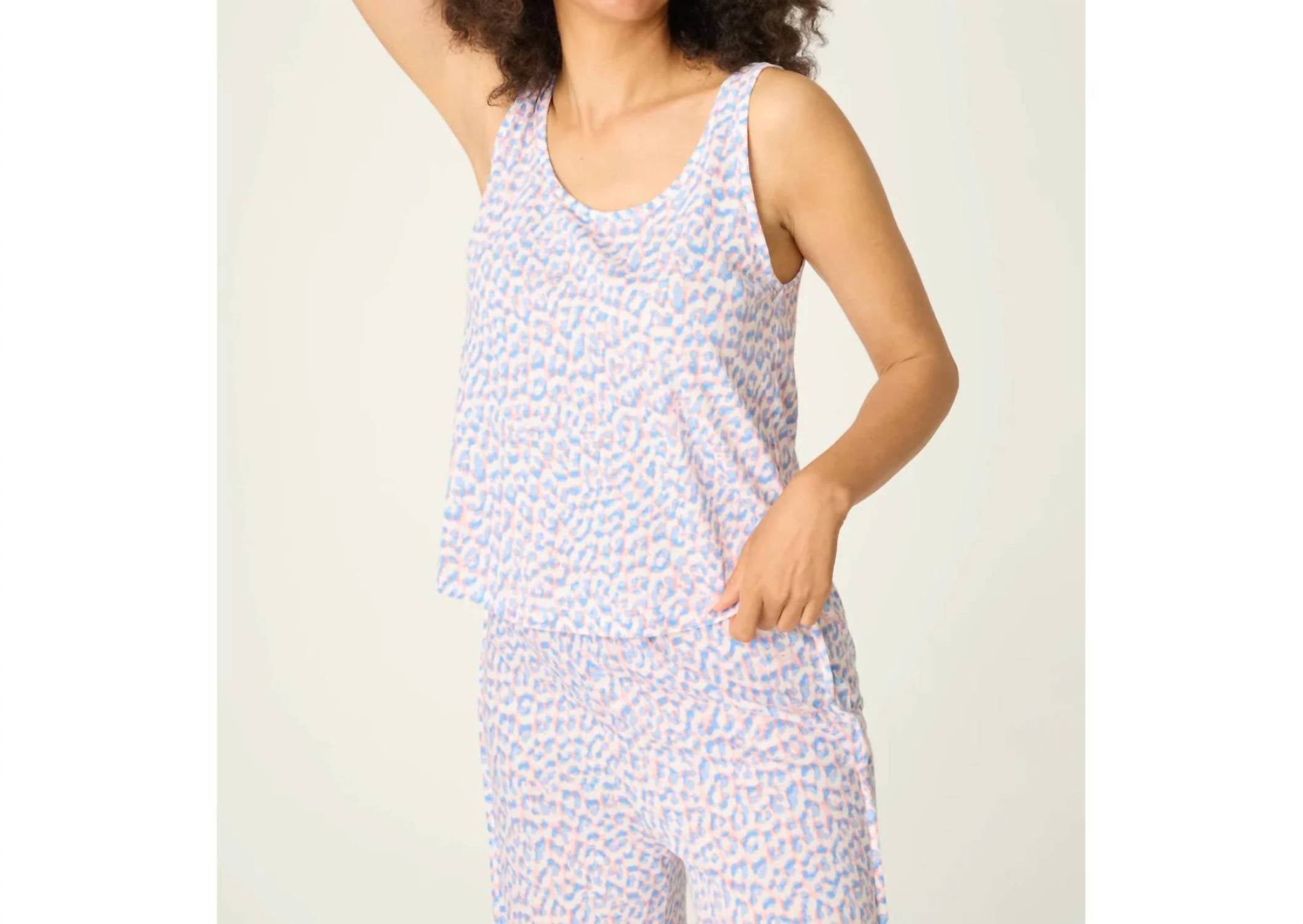 Pj Salvage - Animal Lover Leopard Print Tank Top And Pants Set