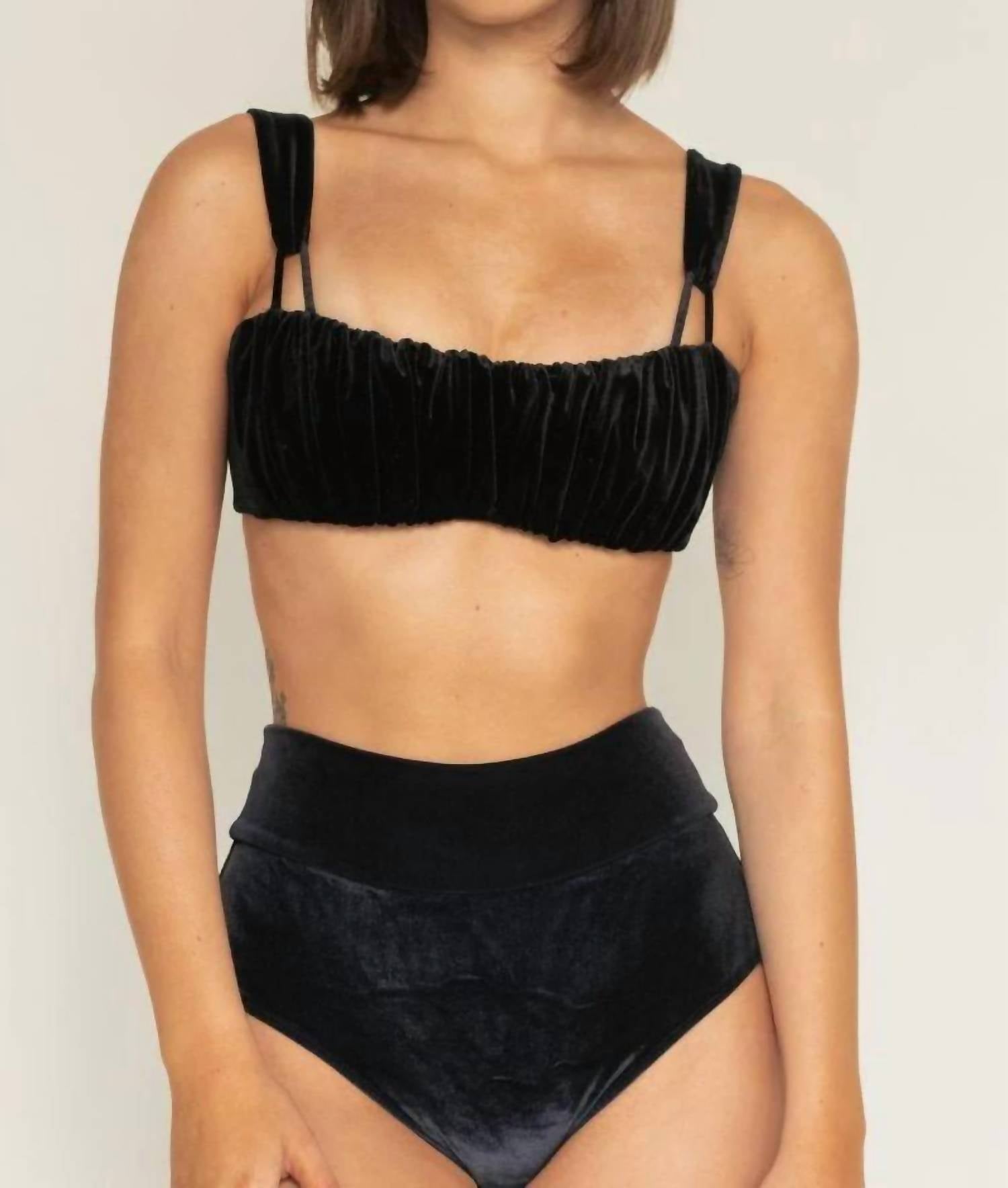 Montce - Women's Added Coverage High Rise Bikini Bottom