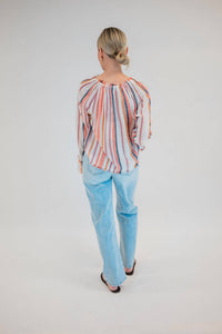 Cleobella Zinnia Top in ivory multi - women's blouse - alternate view