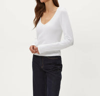 Michael Stars - Lizzie V-neck Long Sleeve Tee