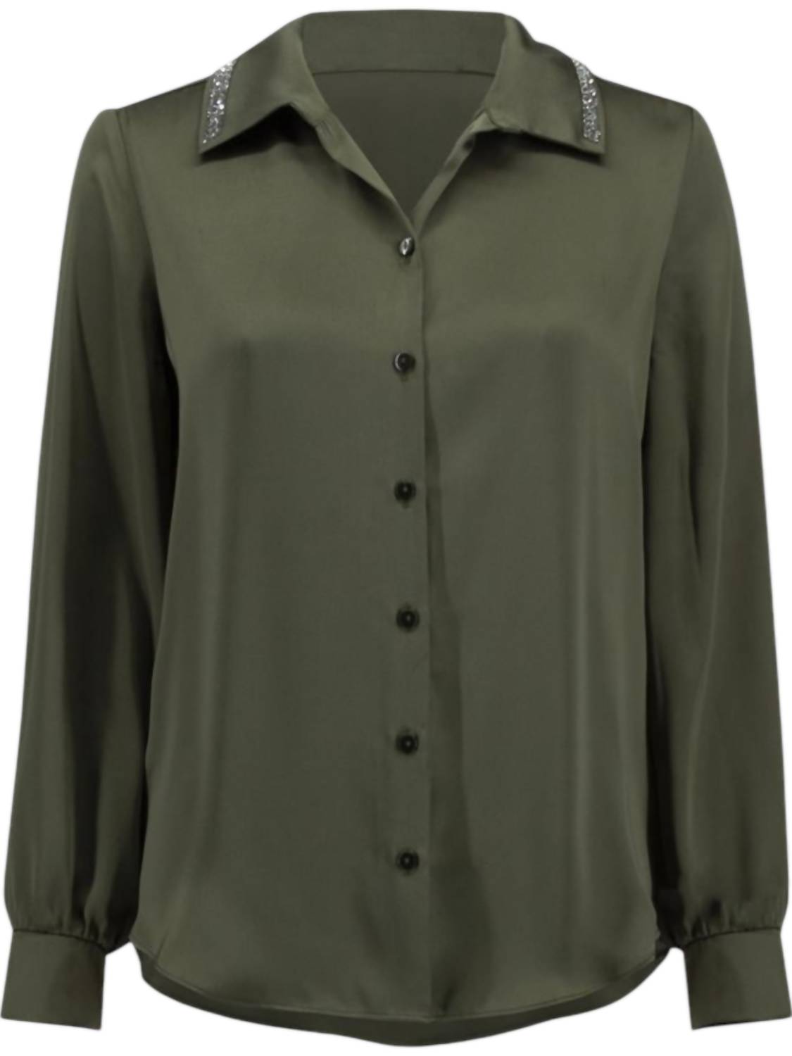 Joseph Ribkoff - Satin Straight Fit Collared Blouse