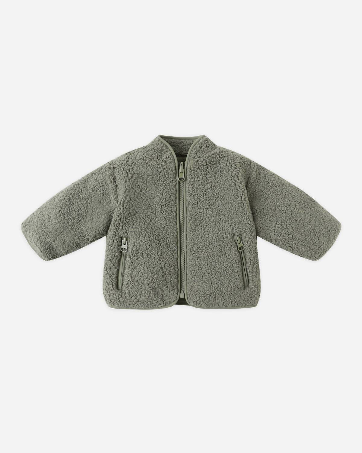 Quincy Mae - Kid's Shearling Zip Jacket