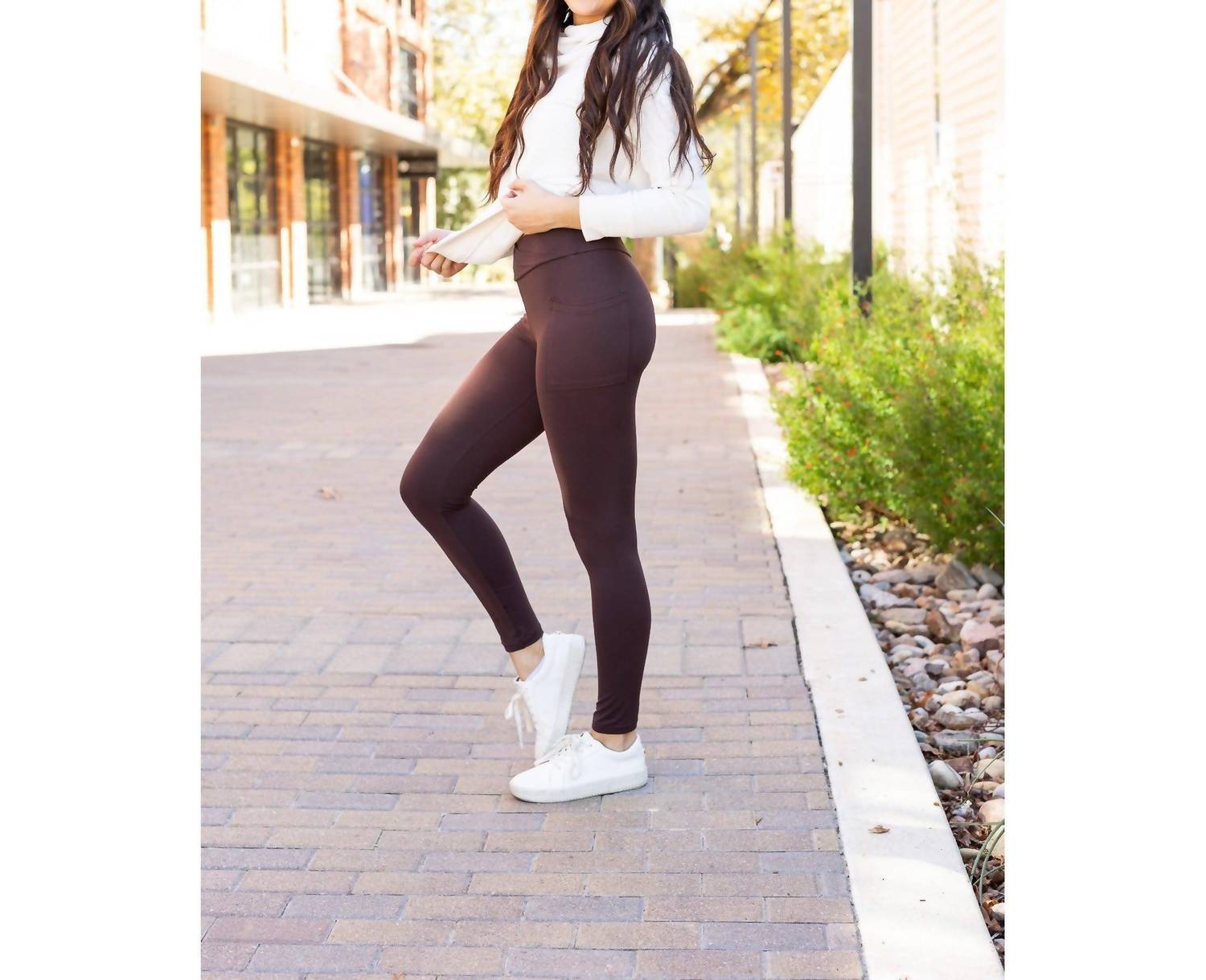 Julia Rose - Becca Crossover Full Length With Pockets Leggings
