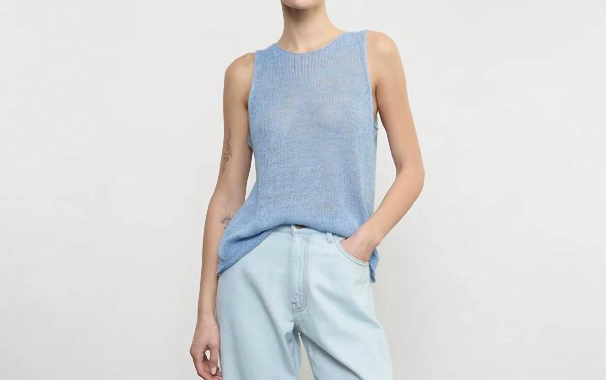 Enza Costa - LINEN OPEN KNIT TANK