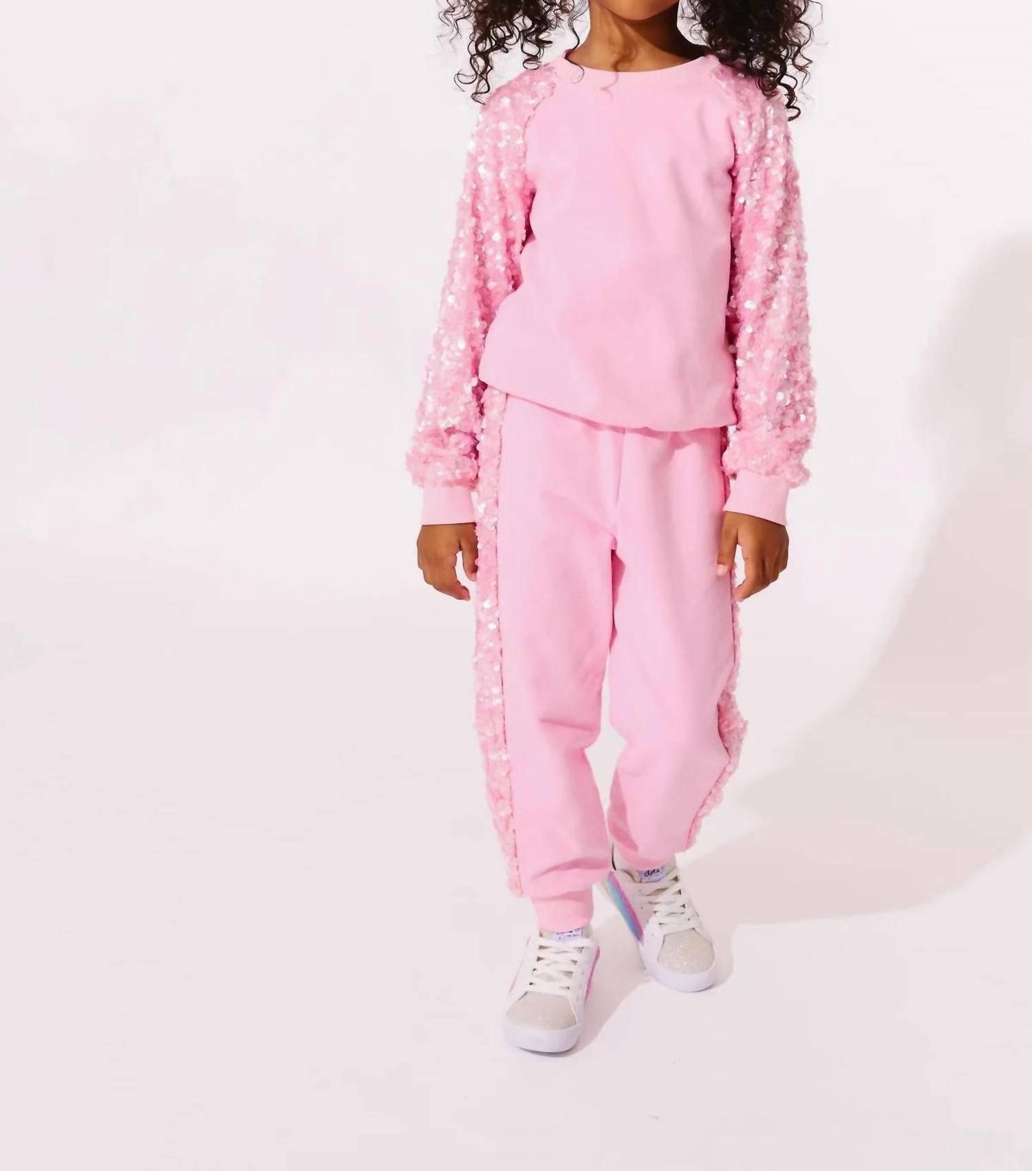 Lola + The Boys - Girls Sequin Joggers Set