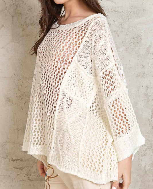 Contrast Knit Spring Sweater