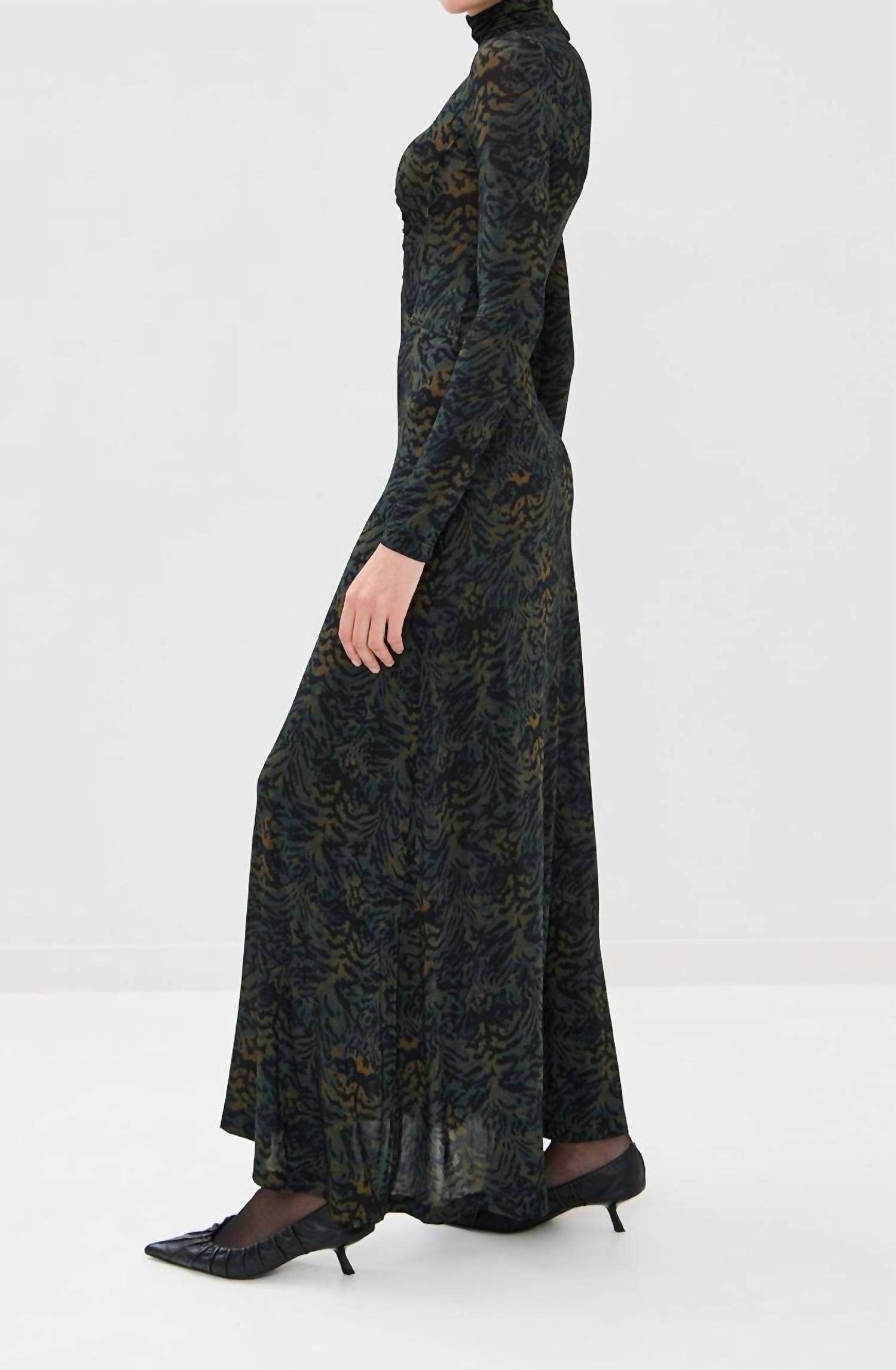 Ulla Johnson - Koa Jersey Ruched Front Turtleneck Dress