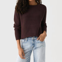 J. Society - Color Trimmed Shaker Crew Sweater
