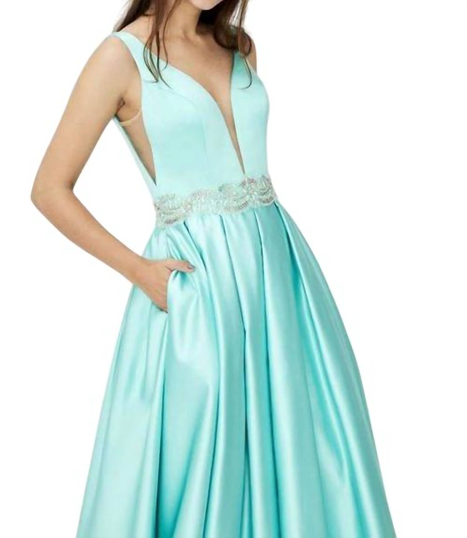 Angela & Alison - V-Cut Prom Dress