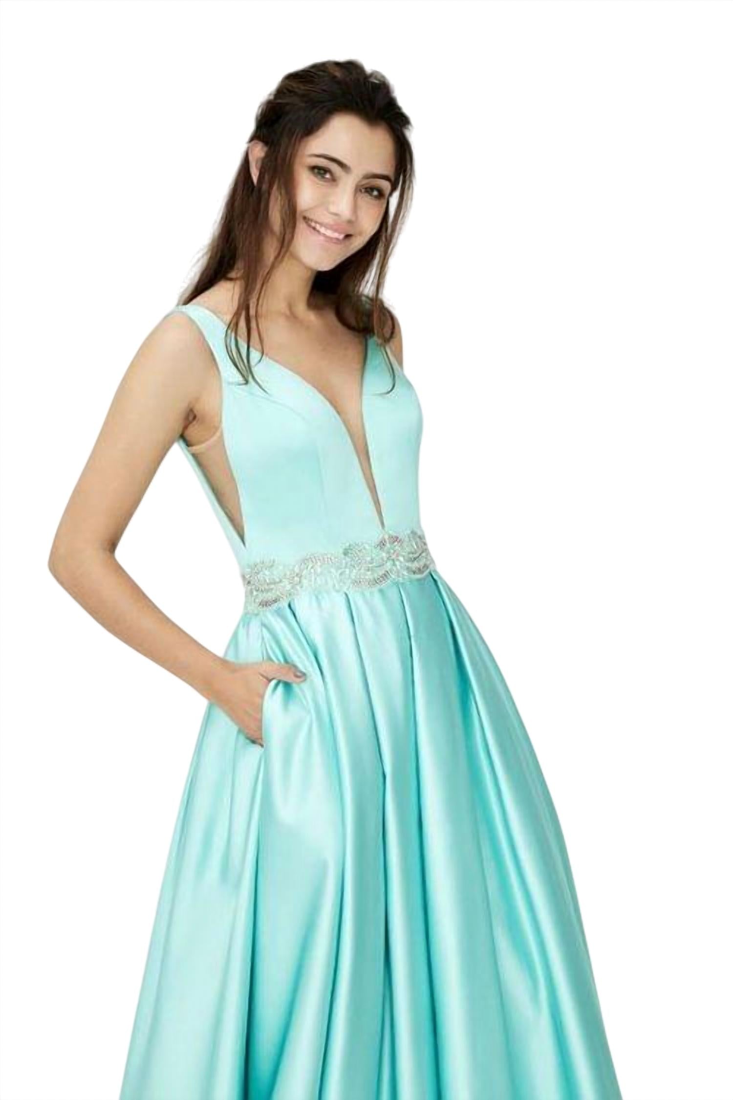 Angela & Alison - V-Cut Prom Dress