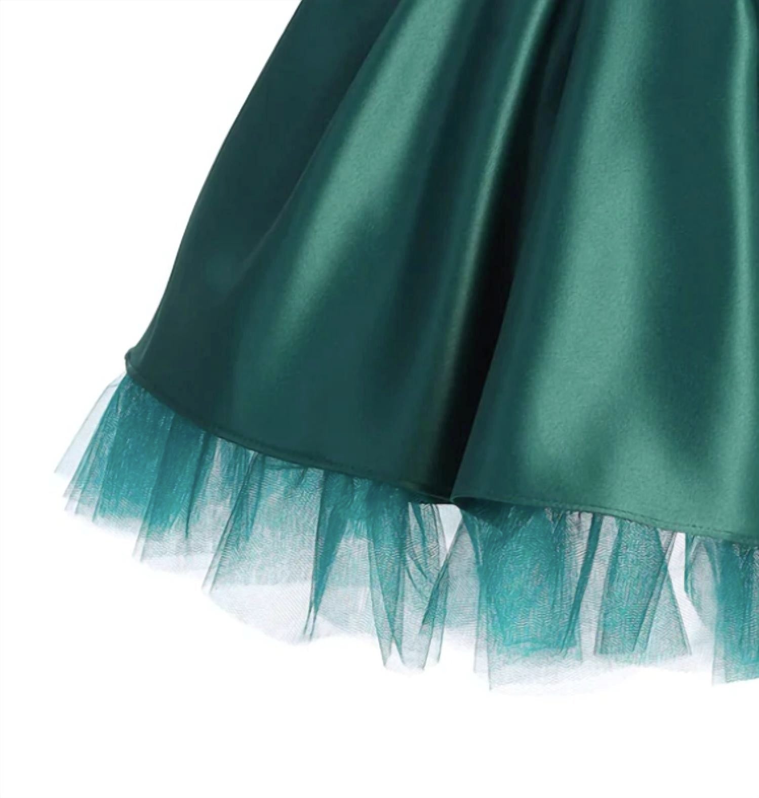 Sweet Kids - Girl's Pleated Satin Special Occasion Dress