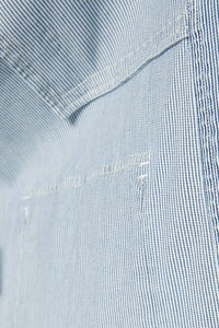 Officine Générale Men’s Gibson Striped Button-up Shirt in blue - men's jacket - view 5