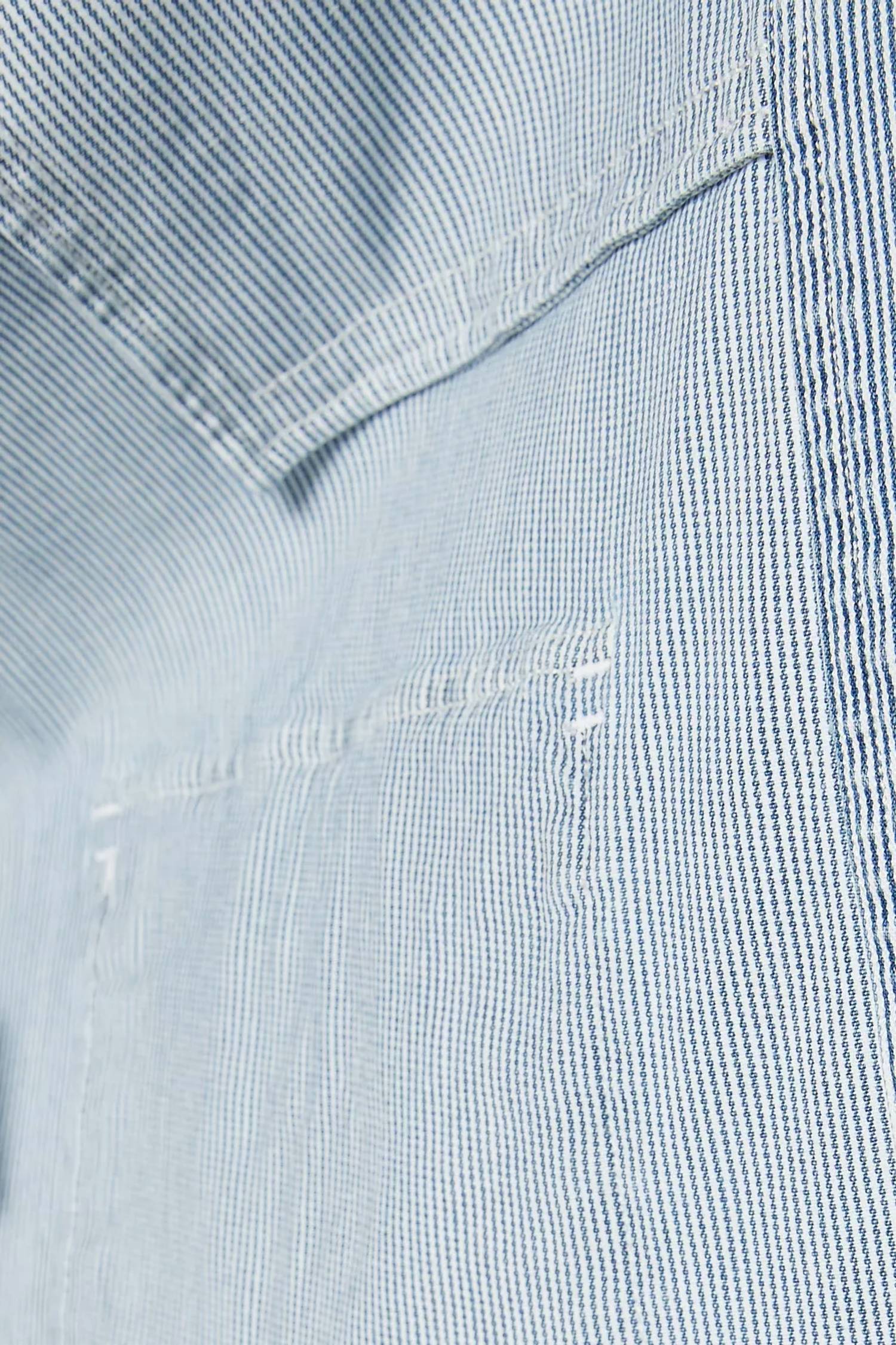 Officine Générale Men’s Gibson Striped Button-up Shirt in blue - men's jacket - view 5