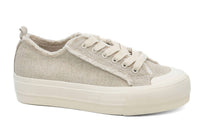Corkys Footwear Women's Could Care Less Canvas Sneakers in sand - women's sneaker