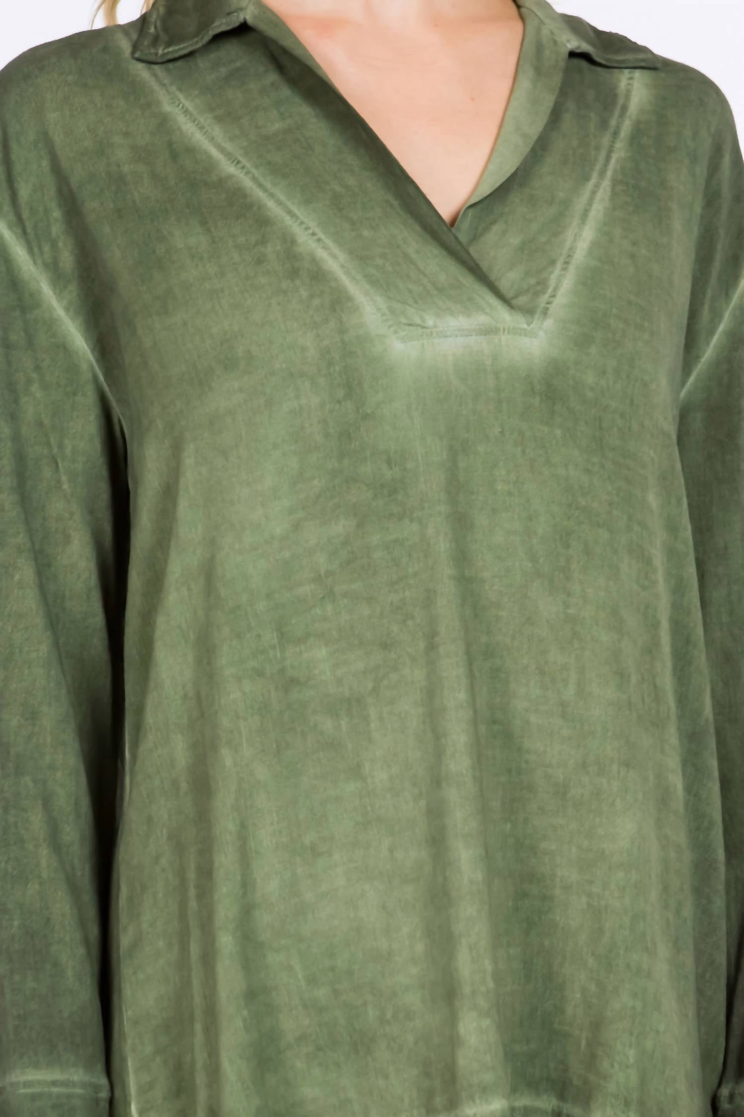 M.Rena - Cross Hatch Collared Tunic
