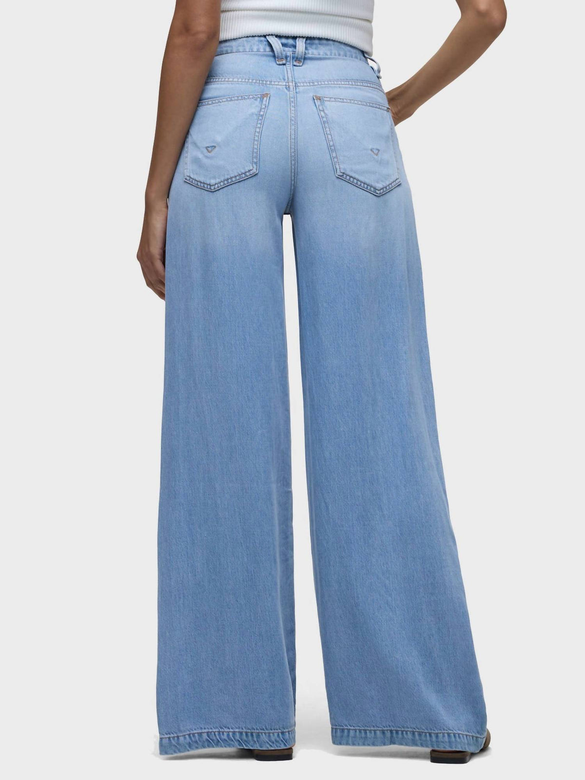 Hudson - James Accent Hardware Wide Leg Jeans
