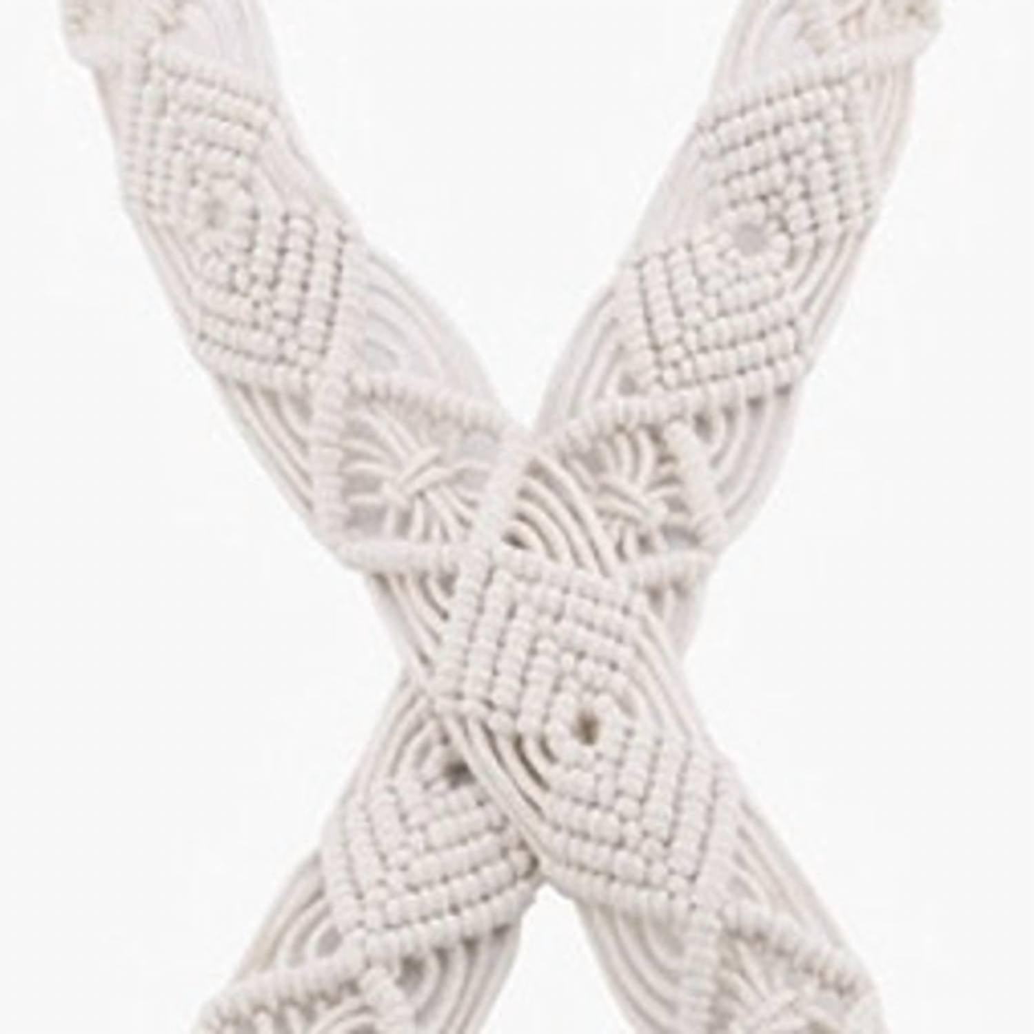 Jen & Co. Women's Woven Macrame Crossbody Purse Strap in natural - women's item - detail view