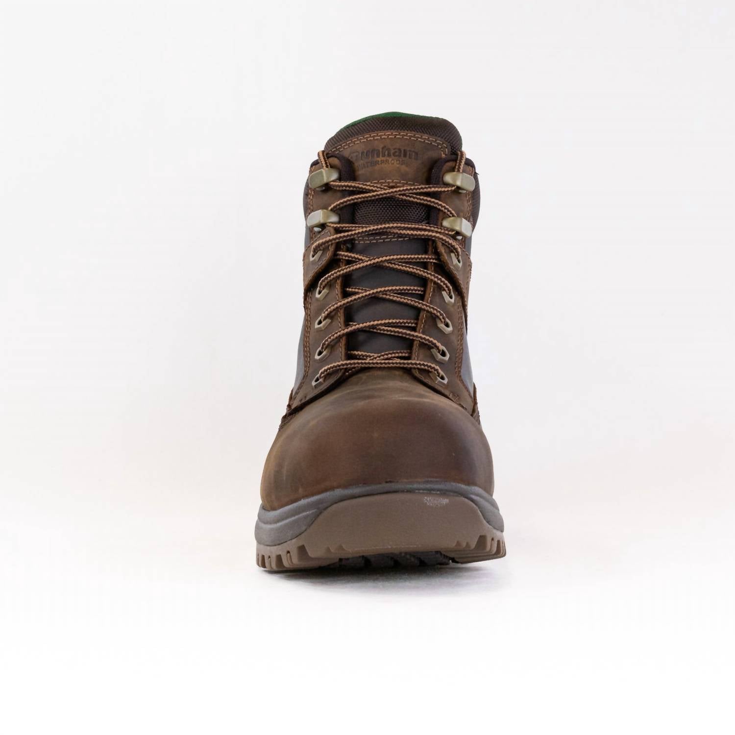 Dunham Men's 8000 Works Waterproof Safety Plain Toe Boots in brown - men's boots - view 4