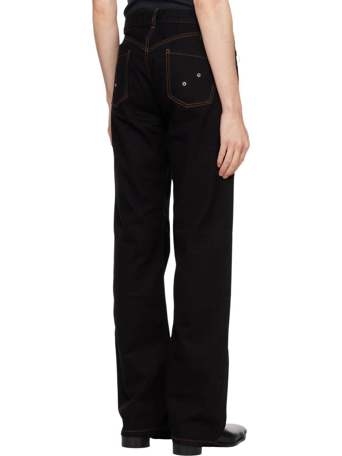 Ludovic De Saint Sernin - Women's Straight Legs Lace Up Jeans