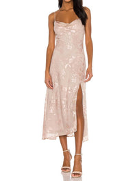 ASTR Kimbra Dress in blush floral jacquard - women's dress