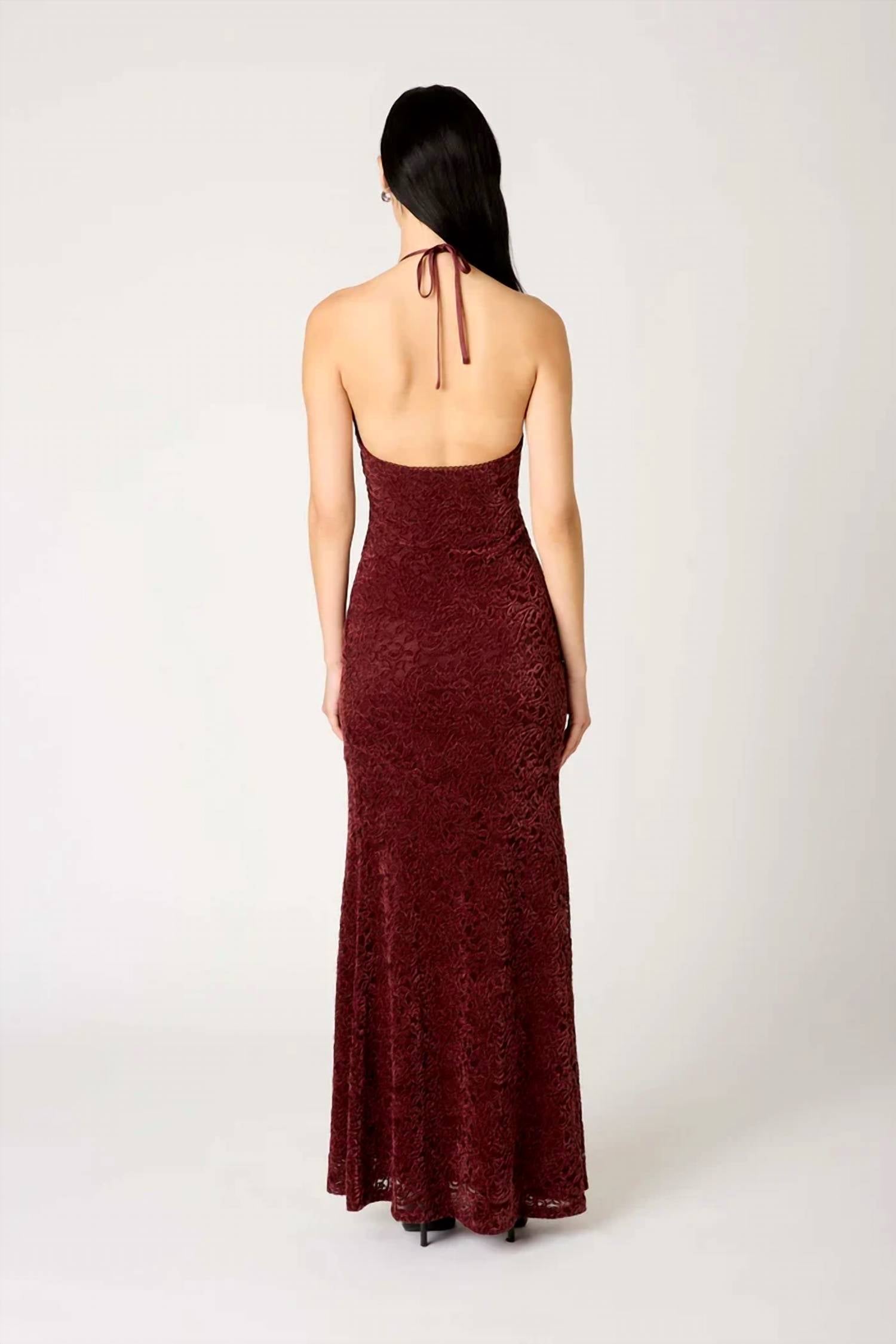 Nia - Aurelia Halter Maxi Dress