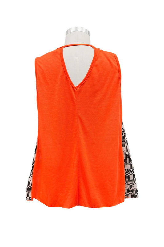 Paparazzi - Geometric Open Front Drape Vest With Keyhole Back