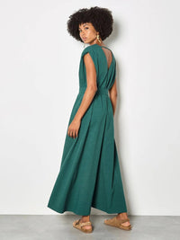 Apricot - Wide Leg Belted Jumpsuit