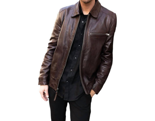 Mauritius - Berink Collared Leather Jacket