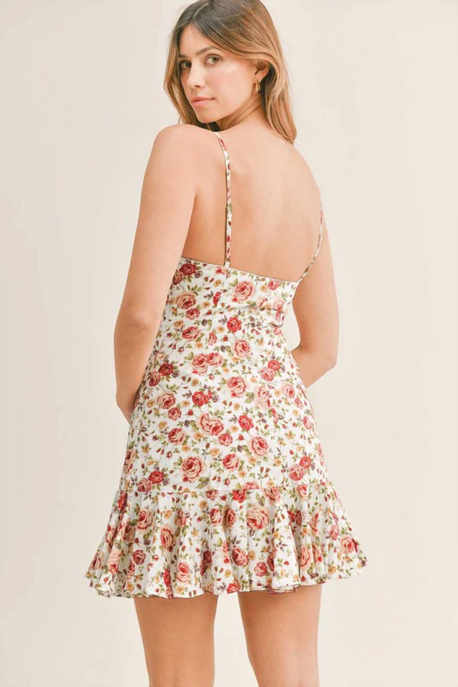 Mable - Floral Print Mini Dress