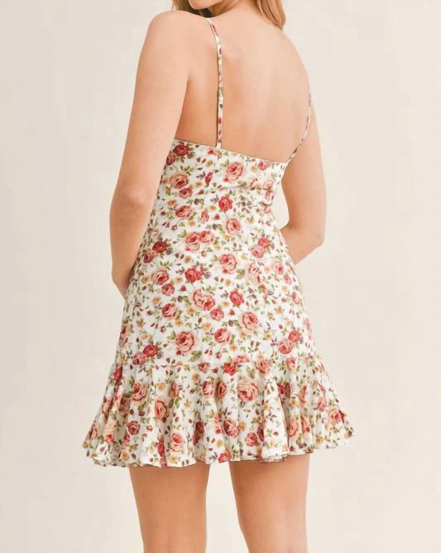 Mable - Floral Print Mini Dress