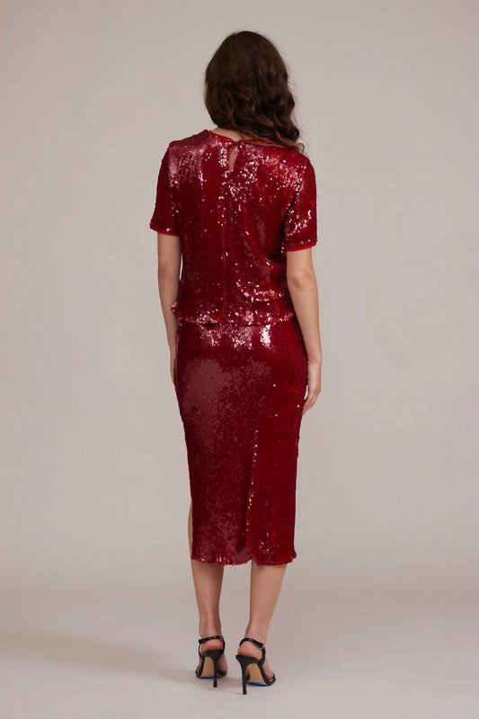 Lucy Paris - Cherry Sequin Top