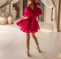 Erika Peña - Aja Ruffle Detail Mini Dress
