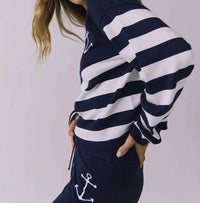 Chaser - Anchor Stripe Pullover