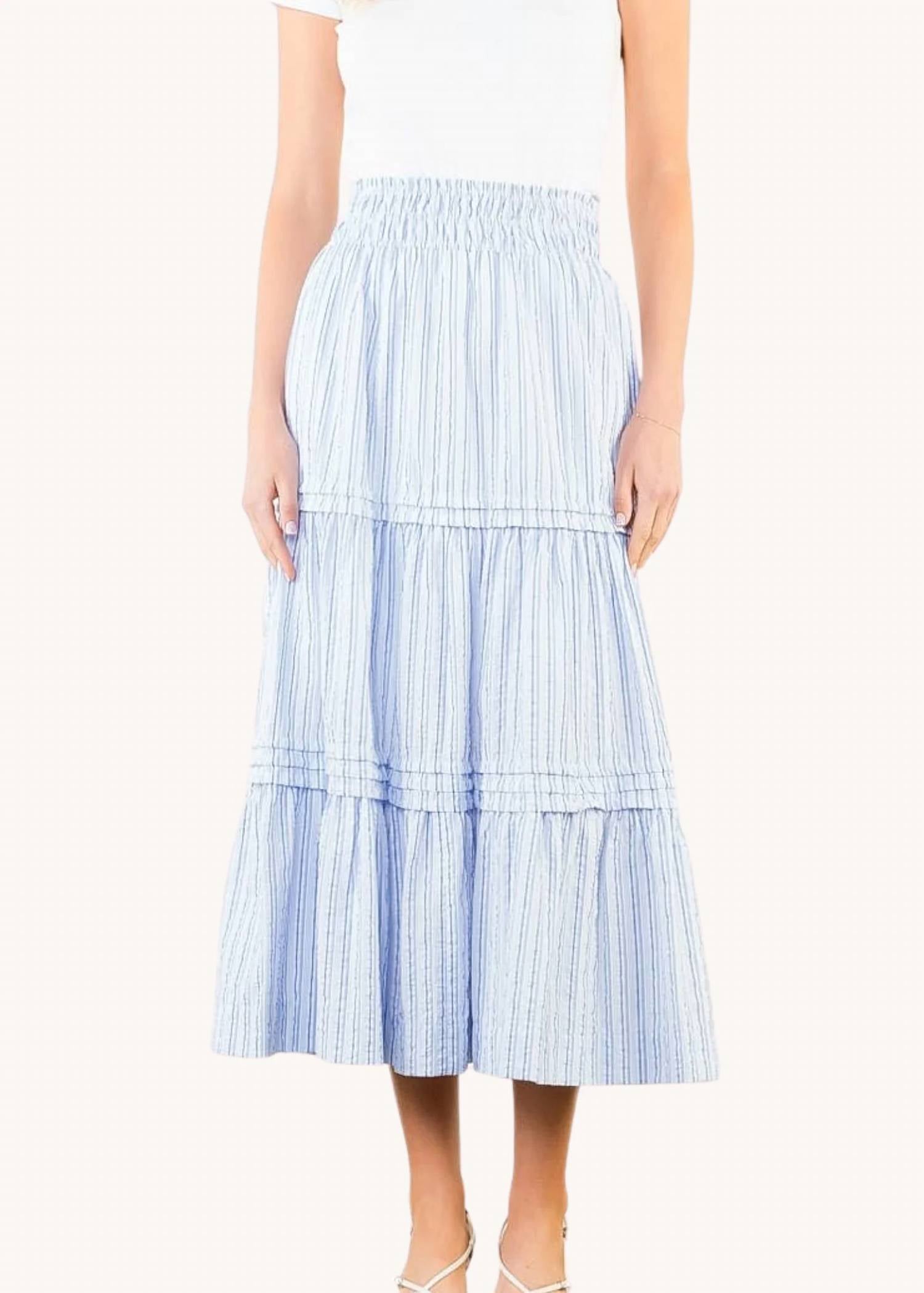 Thml - Smocked Waist Tiered Long Skirt
