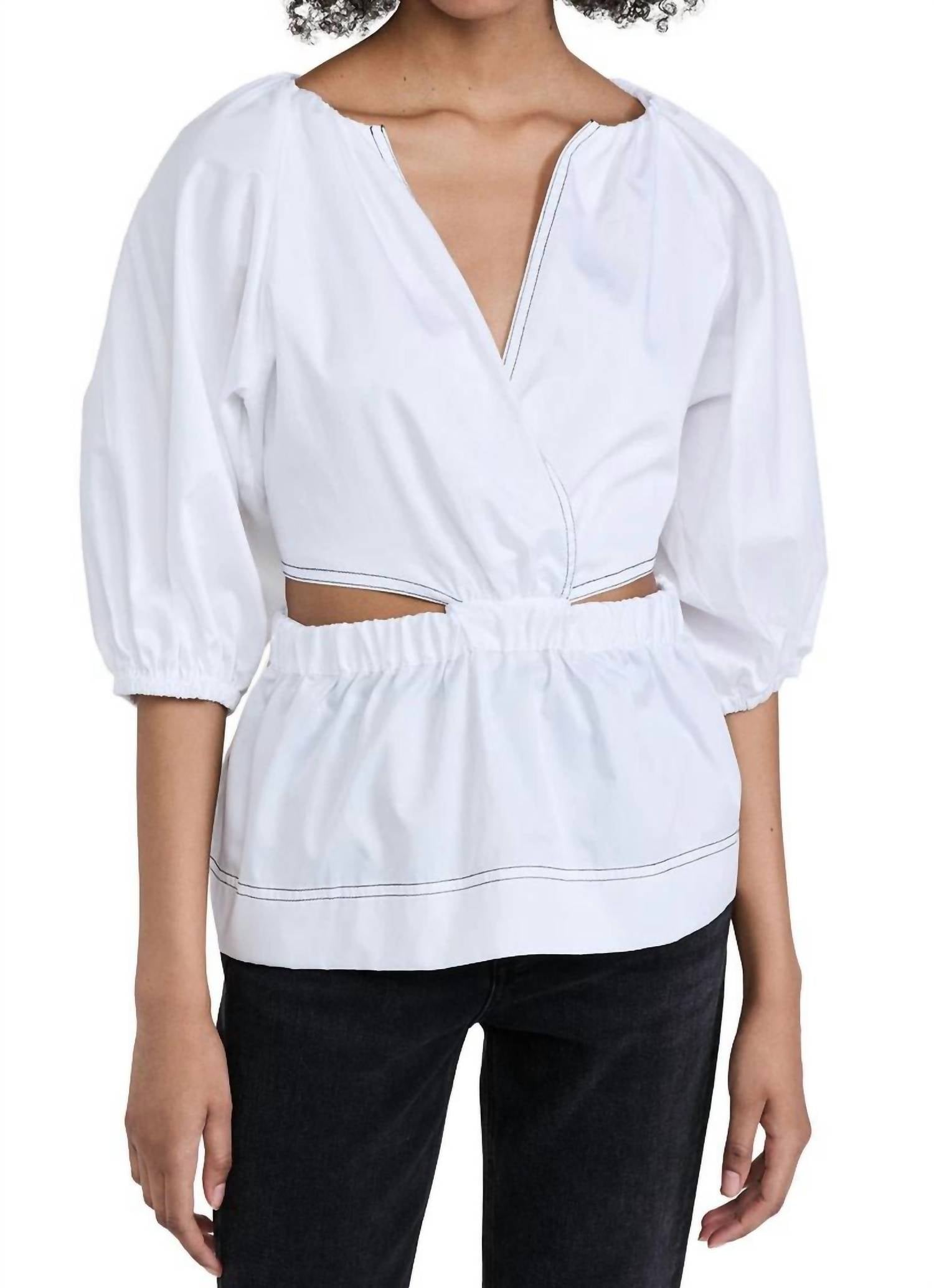 Something Navy - Wrap With Cut Out Top