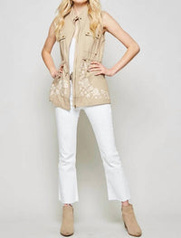 Andree By Unit - Linen Vest With Embroidered Details