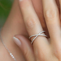 Starlette Women's Jenna Statement Ring in silver - women's jewelry - detail view