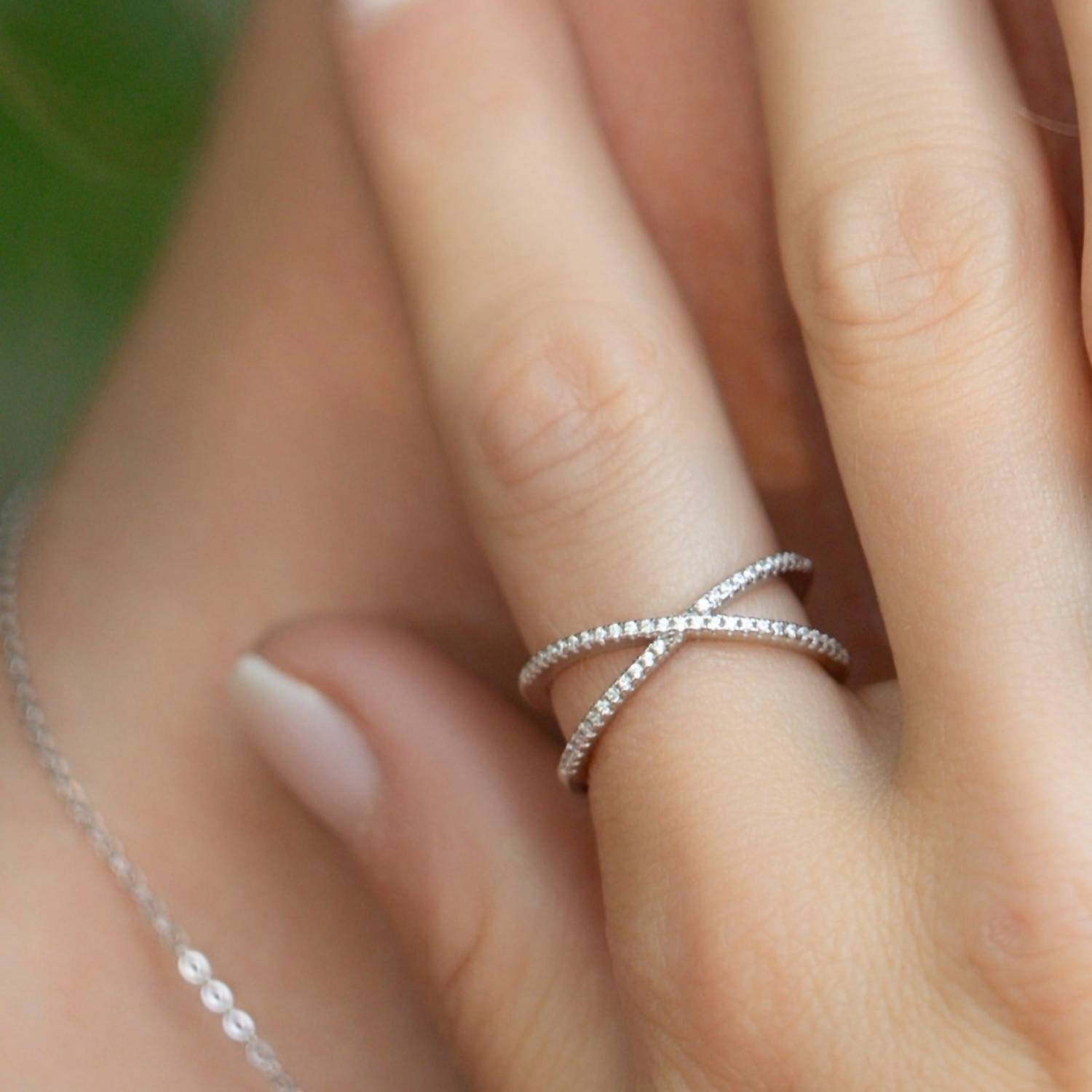 Starlette Women's Jenna Statement Ring in silver - women's jewelry - detail view