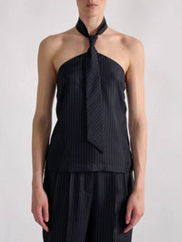 Barbara Bui - Striped Printed Tie Top