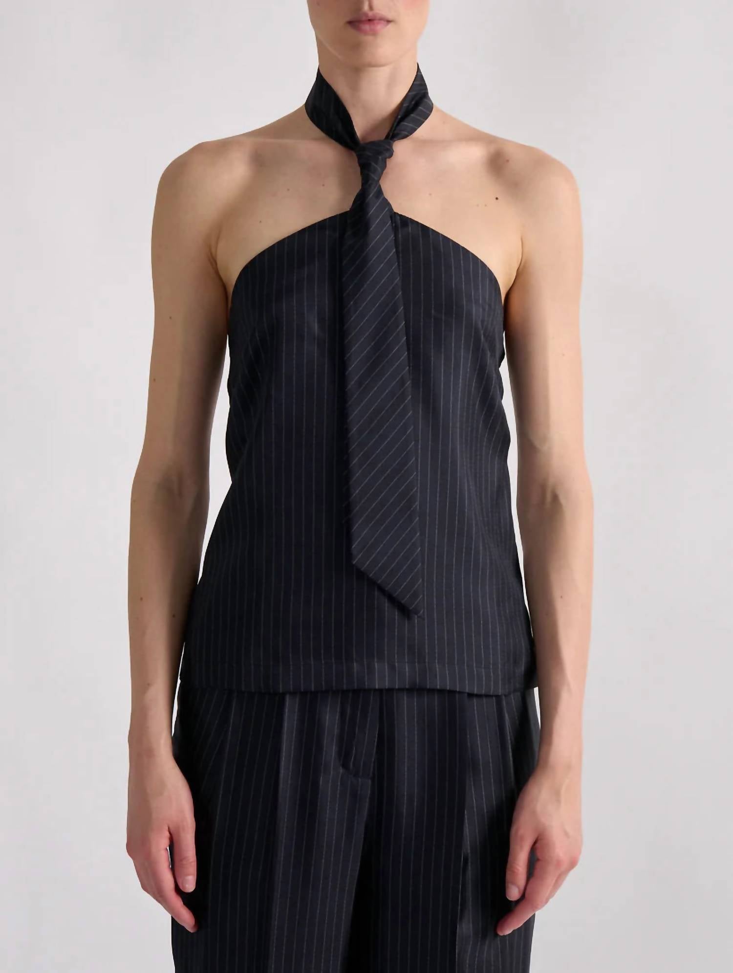 Barbara Bui - Striped Printed Tie Top
