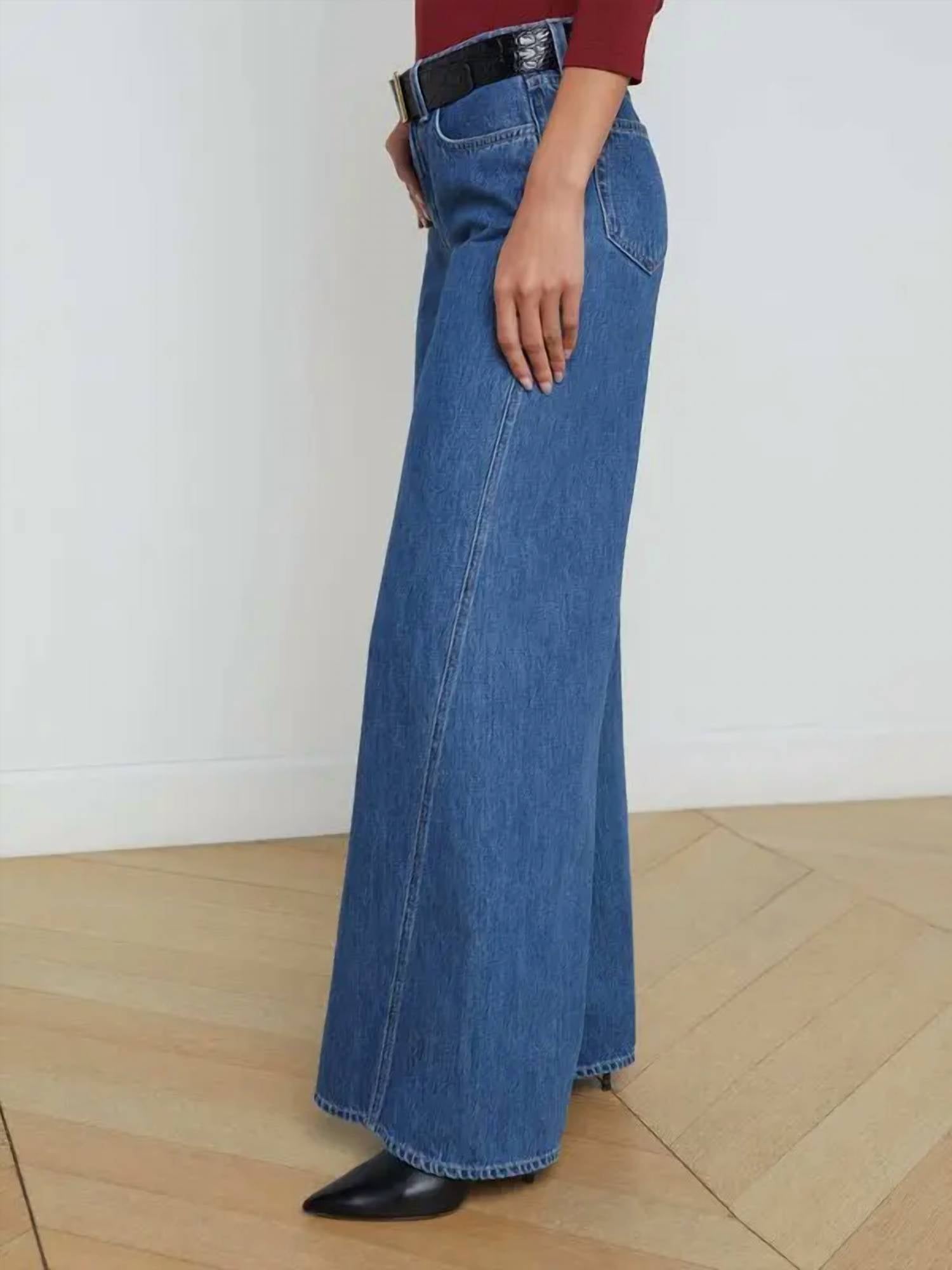 L'Agence - Beau High Rise Wide Leg Jeans