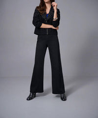 Joseph Ribkoff - Studded Stretch Denim V-neck Jacket