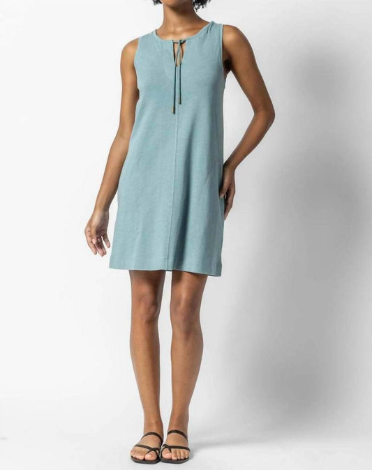 Lilla P - Split Neck Sleeveless Dress