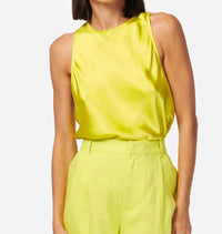 Cami Nyc - Lime Silk Tank