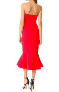Cinq A Sept - Luna Strapless Flounce-hem Midi Dress