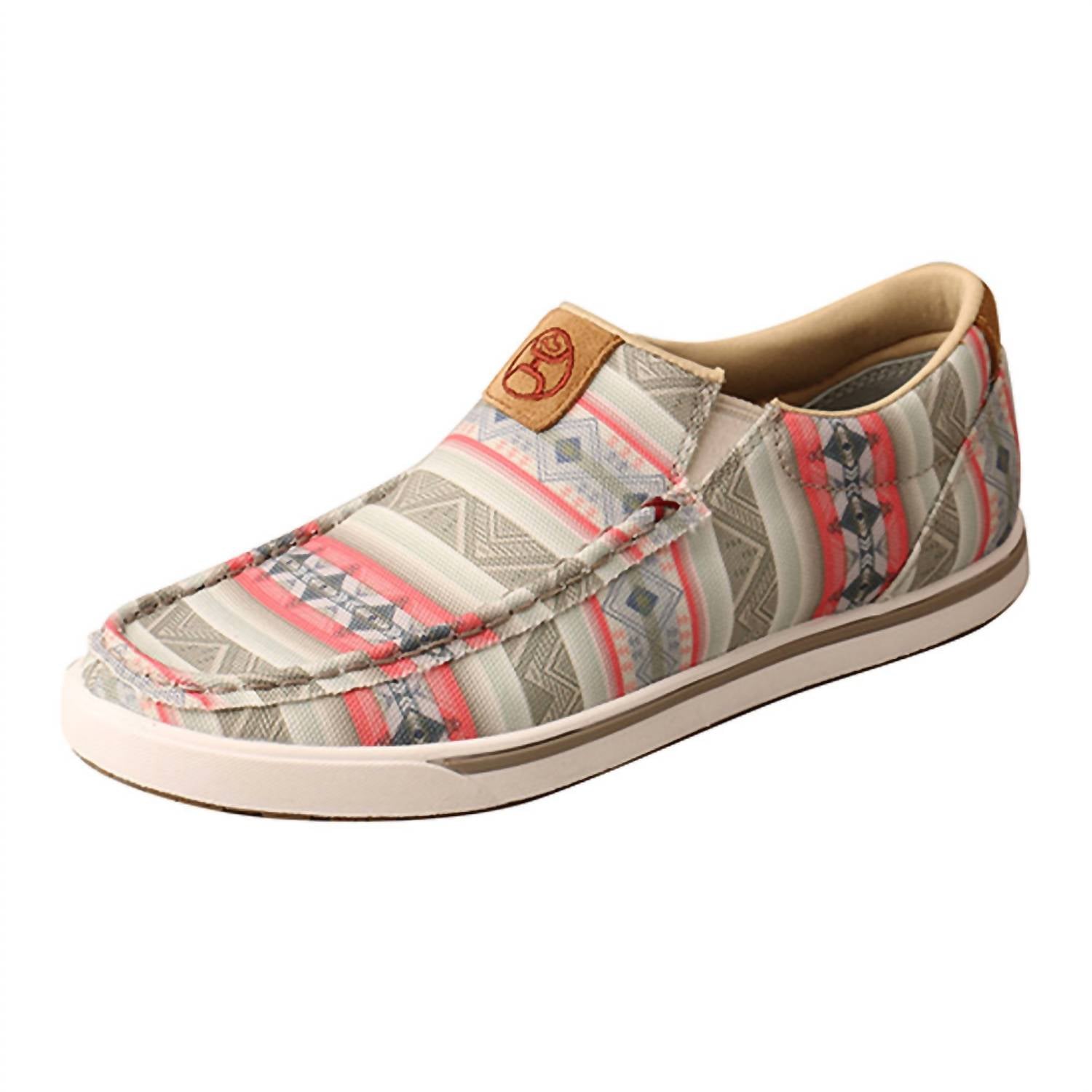 TWISTED X Women's Slip On Hooey Shoe in loper pink multi - women's sneaker