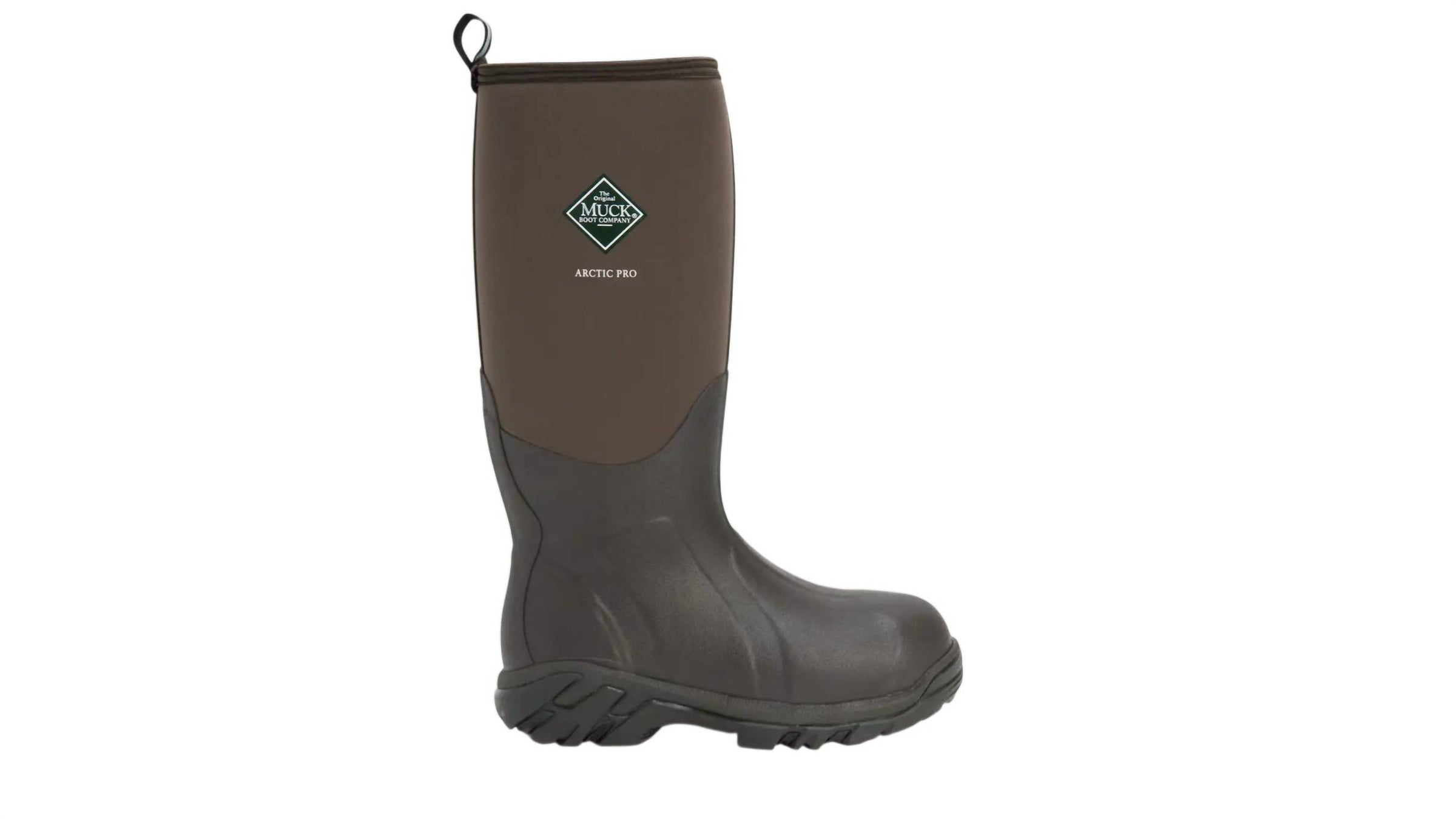 MUCK Men's Arctic Pro Boots in black brown - men's shoe - detail view